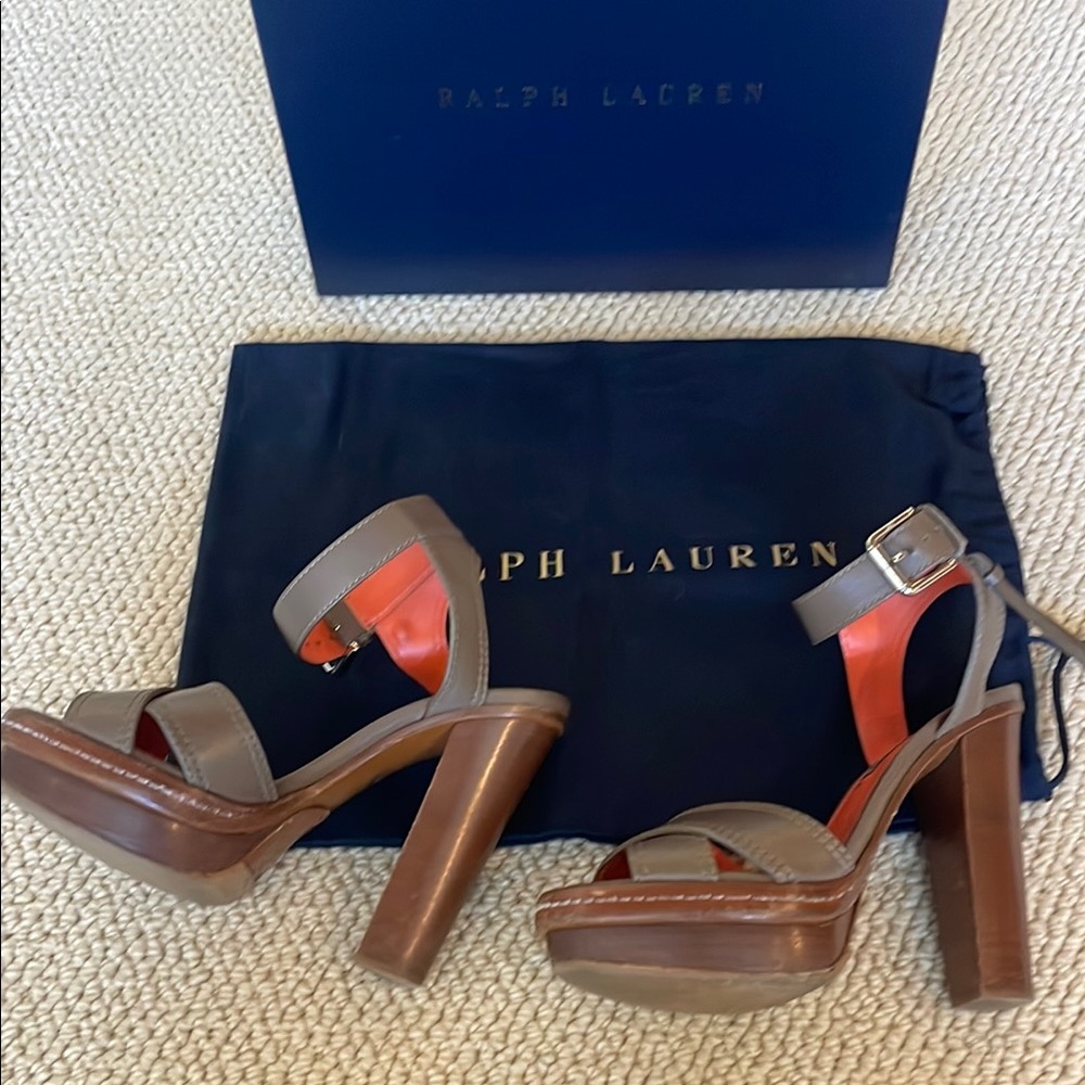 Ralph Lauren Collection Women's Brown Leather Heels